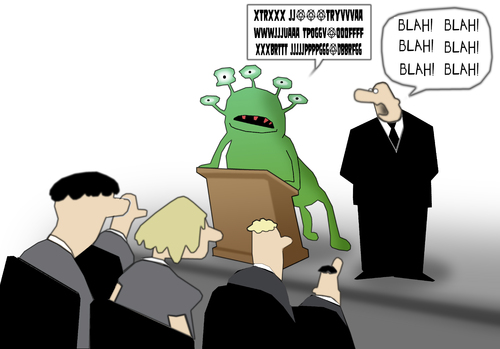 Cartoon: The Interpreter.. (medium) by berk-olgun tagged the,interpreter