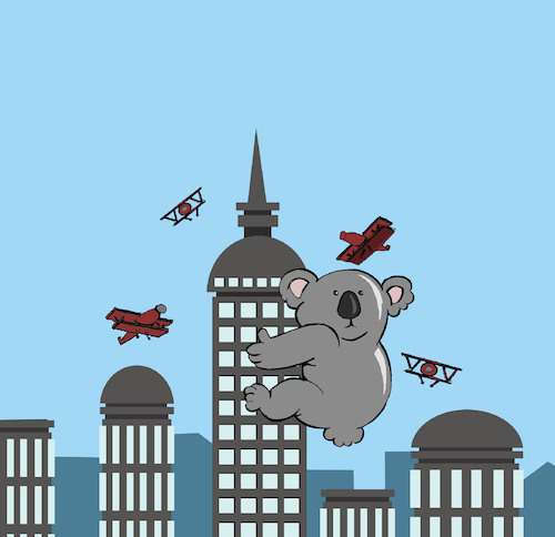 Cartoon: The King Koala... (medium) by berk-olgun tagged the,king,koala