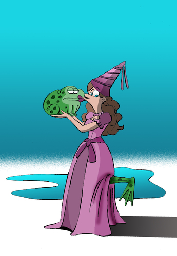 Cartoon: The Princess Frog... (medium) by berk-olgun tagged the,princess,frog