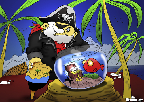 Cartoon: Treasure Island... (medium) by berk-olgun tagged treasure,island