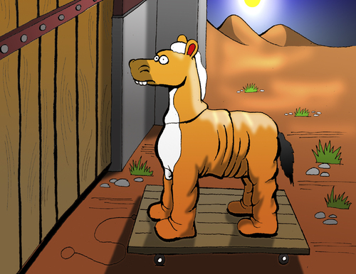 Cartoon: Trojan Horse... (medium) by berk-olgun tagged trojan,horse