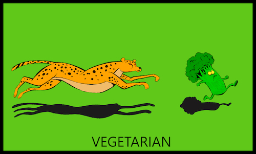 Cartoon: Vegetarian... (medium) by berk-olgun tagged vegetarian