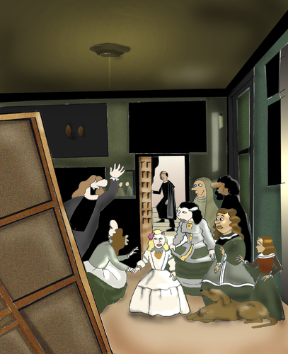 Cartoon: Velasquez.. (medium) by berk-olgun tagged las,meninas