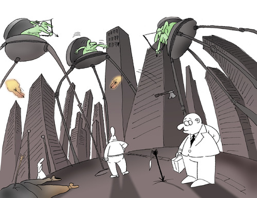 Cartoon: War of the Worlds... (medium) by berk-olgun tagged war,of,the,worlds