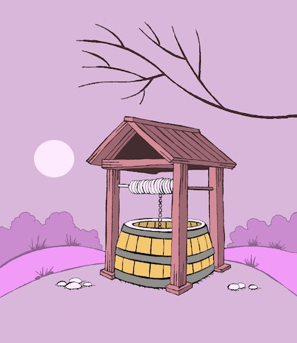 Cartoon: Wishing Well... (medium) by berk-olgun tagged wishing,well