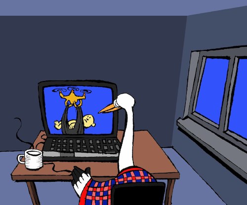 Cartoon: Work From Home... (medium) by berk-olgun tagged work,from,home