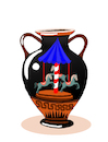 Cartoon: Ancient Greek Vase (small) by berk-olgun tagged carousel