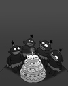 Cartoon: Cannibals Birthday... (small) by berk-olgun tagged cannibals,birthday