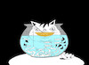 Cartoon: Cat Phantasy... (small) by berk-olgun tagged cat,phantasy