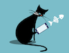 Cartoon: Cat Phone... (small) by berk-olgun tagged cat,phone