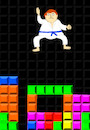 Cartoon: Karate Tetris... (small) by berk-olgun tagged tetris