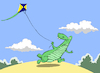 Cartoon: Kite Tail... (small) by berk-olgun tagged lizard