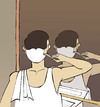 Cartoon: Magritte Shaving... (small) by berk-olgun tagged magritte,shaving
