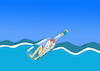 Cartoon: Message in a Bottle... (small) by berk-olgun tagged message,in,bottle