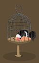 Cartoon: Ostrich Cage... (small) by berk-olgun tagged ostrich,cage