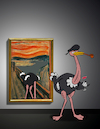 Cartoon: Ostrich Scream... (small) by berk-olgun tagged ostrich,scream