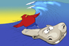 Cartoon: Surfing Hippopotamus... (small) by berk-olgun tagged surfing,hippopotamus