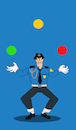 Cartoon: Traffic Police... (small) by berk-olgun tagged juggler