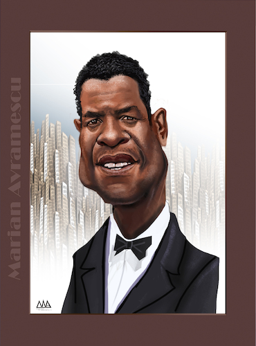 Cartoon: DENZEL WASHINGTON (medium) by Marian Avramescu tagged happy,birthday,70