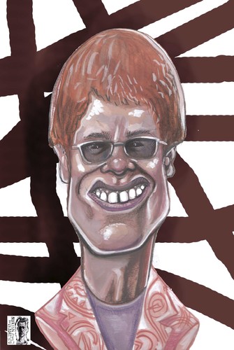 Cartoon: ELTON JOHN (medium) by Marian Avramescu tagged mav