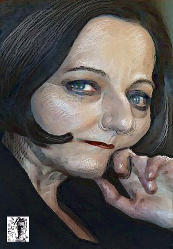 Cartoon: HERTA MULLER 2009 (medium) by Marian Avramescu tagged nobel