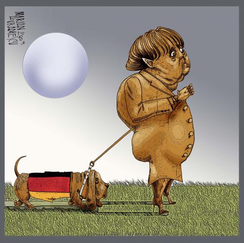 Cartoon: Merkel (medium) by Marian Avramescu tagged merkel,steinmeier