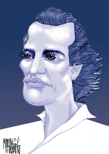 Cartoon: MIHAI  EMINESCU (medium) by Marian Avramescu tagged mmmmmmm