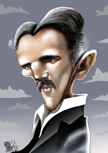 Cartoon: NICOLA TESLA (medium) by Marian Avramescu tagged mav