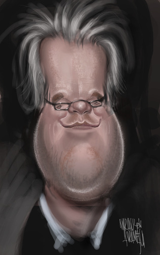 Cartoon: Philip Seymour Hoffman ! (medium) by Marian Avramescu tagged mmmmmmmmmmm