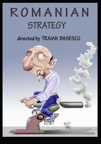 Cartoon: ROMANIAN STRATEGY (medium) by Marian Avramescu tagged mmmmmmmmmmm