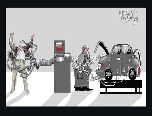 Cartoon: technology (medium) by Marian Avramescu tagged mmmmmmmmm