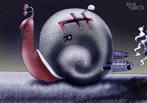 Cartoon: turbo snail (medium) by Marian Avramescu tagged snail