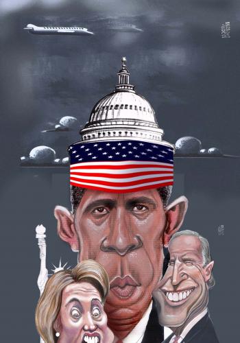 Cartoon: USA (medium) by Marian Avramescu tagged mav