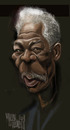 Cartoon: Morgan Freeman (small) by Marian Avramescu tagged mmmmmmmmmmm