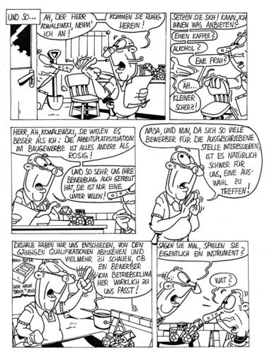 Cartoon: Kowalewski Wunschkonzert-S3 (medium) by Glenn M Bülow tagged stellensuche,arbeitslosigkeit,arbeitslos,arbeitsmarkt,bewerbung,ruhrgebiet