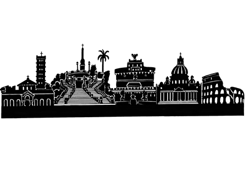 Cartoon: Skyline Rom (medium) by Glenn M Bülow tagged tourismus,reisen,stadt,ewige,italien,italy,rome,travel,city,skyline,monument,sightseeing,sights