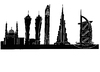 Cartoon: Skyline Dubai (small) by Glenn M Bülow tagged sights,sightseeing,monument,skyline,city,travel,dubai