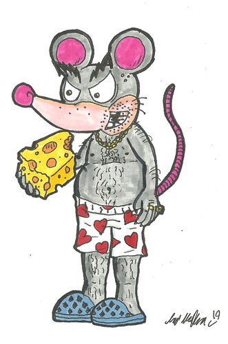 Cartoon: Grease Scaggs (medium) by m-crackaz tagged rat,mouse