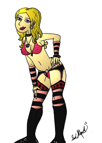 Cartoon: Strippa at the rivah (medium) by m-crackaz tagged river,stripper