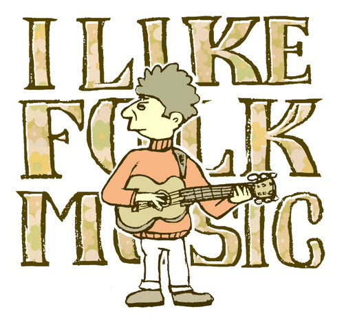 Cartoon: I like folk music (medium) by jenapaul tagged folk,music