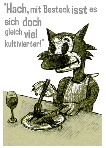 Cartoon: Menü (medium) by jenapaul tagged katze,maus,humor,essen,menü,satire,parabel