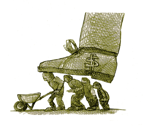 Cartoon: money rules (medium) by jenapaul tagged money,politics,society