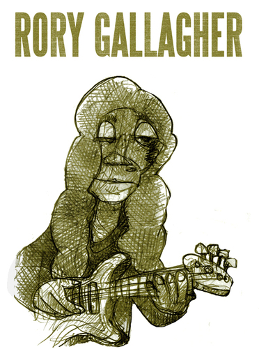 Cartoon: rory gallagher (medium) by jenapaul tagged rory,gallagher,portrait,music,rock,blues