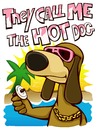 Cartoon: they call me the hot dog (small) by jenapaul tagged dogs,animals,fun,holidays,sun,hot,vacation,sea