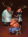 Cartoon: no title (small) by Wiejacki tagged doctor,horn,deer,falseness,medicine