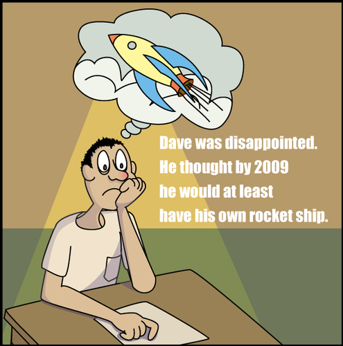 Cartoon: Where is my rocket ship? (medium) by red tagged dave,rocket