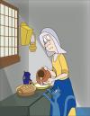 Cartoon: Ulli Art Vermeer (small) by red tagged ulli art vermeer kitchen maid blue cat sunlight