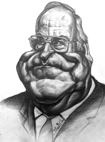 Cartoon: Helmut Kohl (medium) by Tonio tagged caricature,portrait,politician
