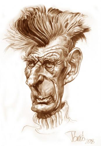 Cartoon: irish writer Samuel Beckett (medium) by Tonio tagged caricatura,portrait,writer