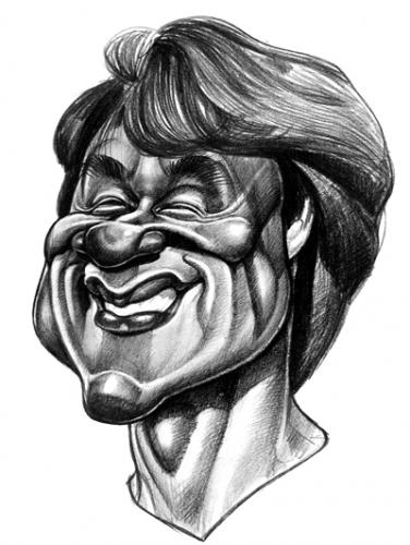 Cartoon: Jackie Chan (medium) by Tonio tagged caricature,portrait,actor,kungfu,filmstar
